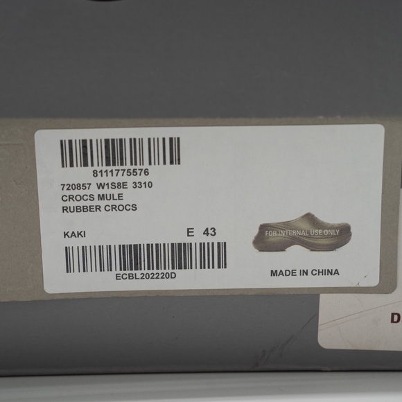 size 43 - Balenciaga Crocs Mule Green Khaki Rubber Slide Sandal Platform main image 4